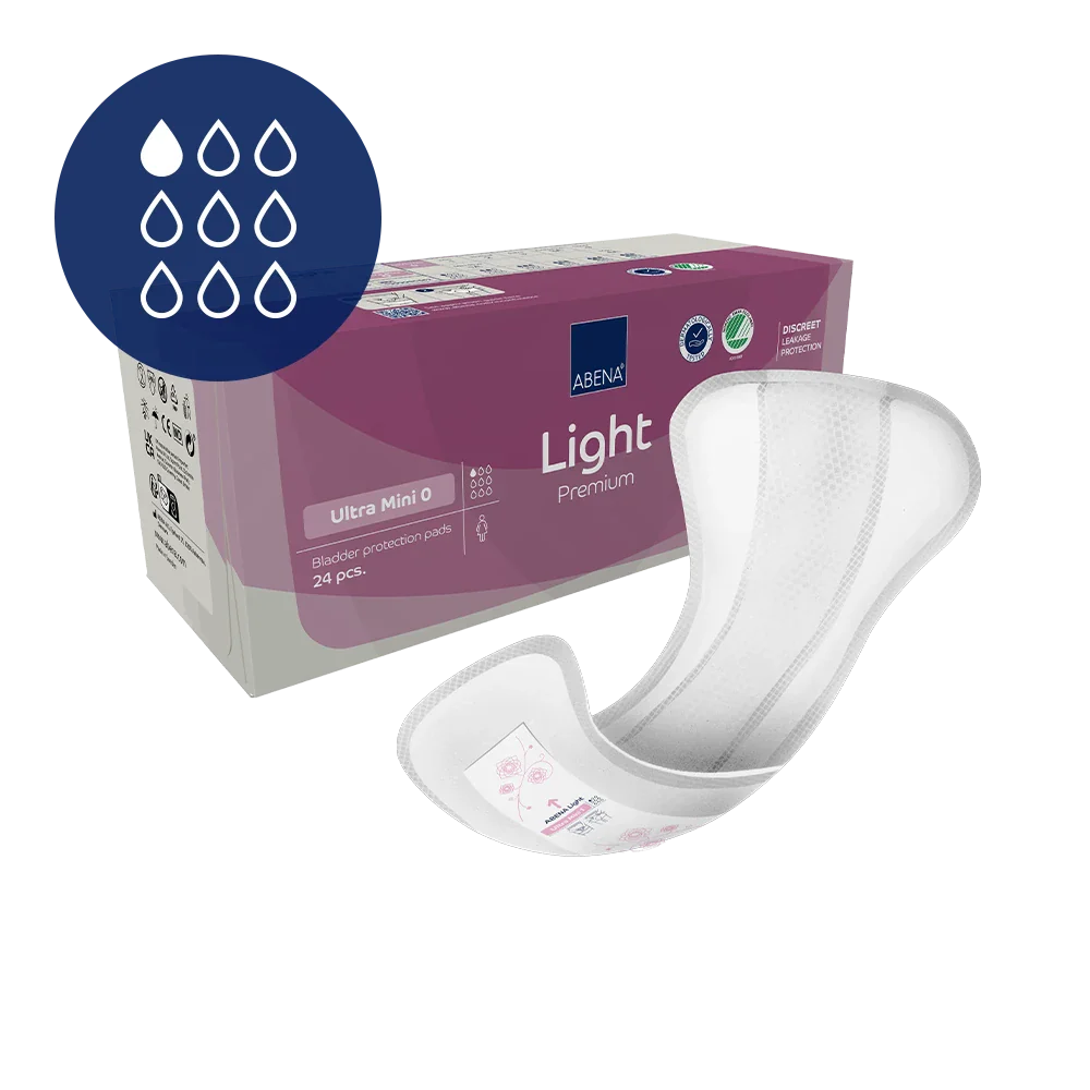 Abena Light Ultra Mini 0 - caja de 12 bolsas x 24 uds