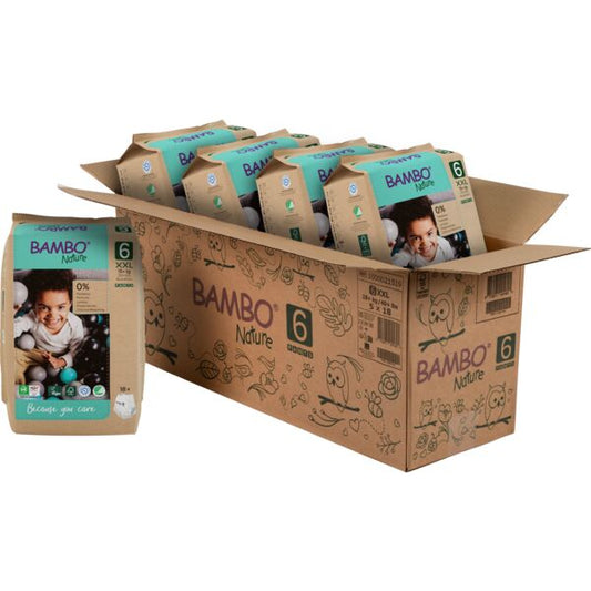 Pants Bambo Nature talla 6 (15kg +), Caja de 5x18 unidades