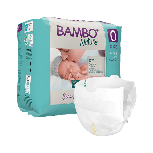 Pañales Bambo Nature Talla 0, (1-3 kg ), 24 unidades