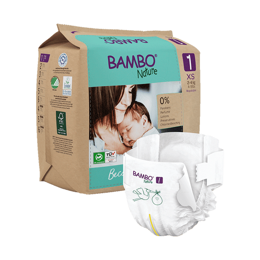 Pañales Bambo Nature Talla 1, (2-4 kg), 22 unidades