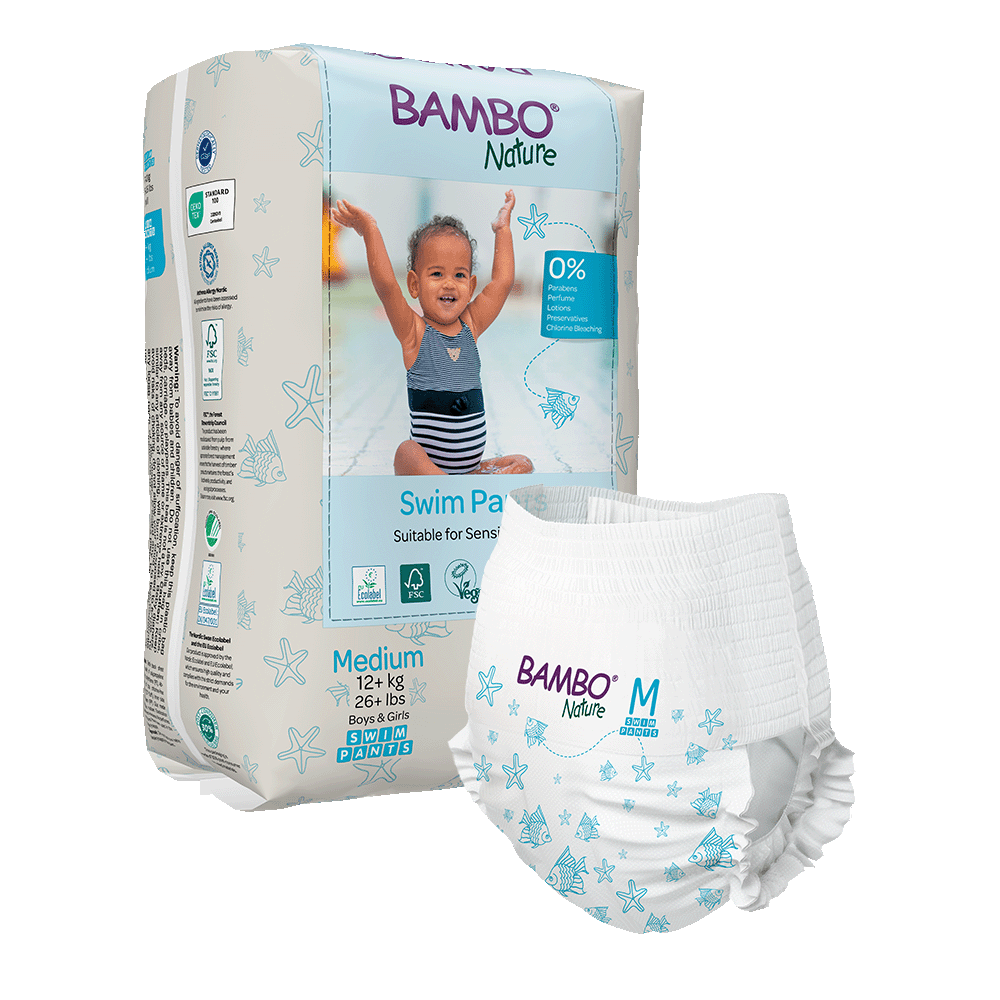 Pants de baño Bambo Nature Talla M (12+ kg), 12 unidades