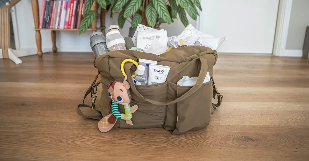 Bolso de pañales preparado