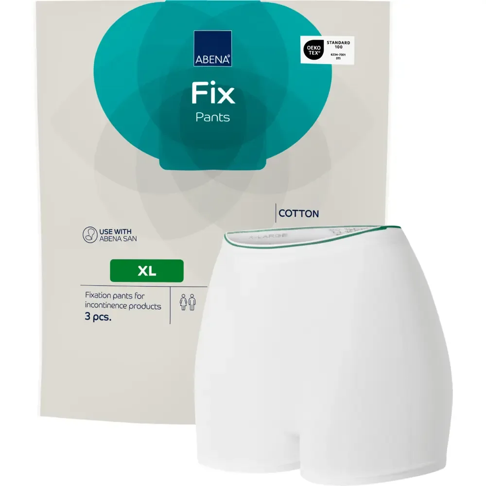 [1999911924] Abena Fix Prenda de fijación de algodón XL - caja de 10 bolsas de 10 uds