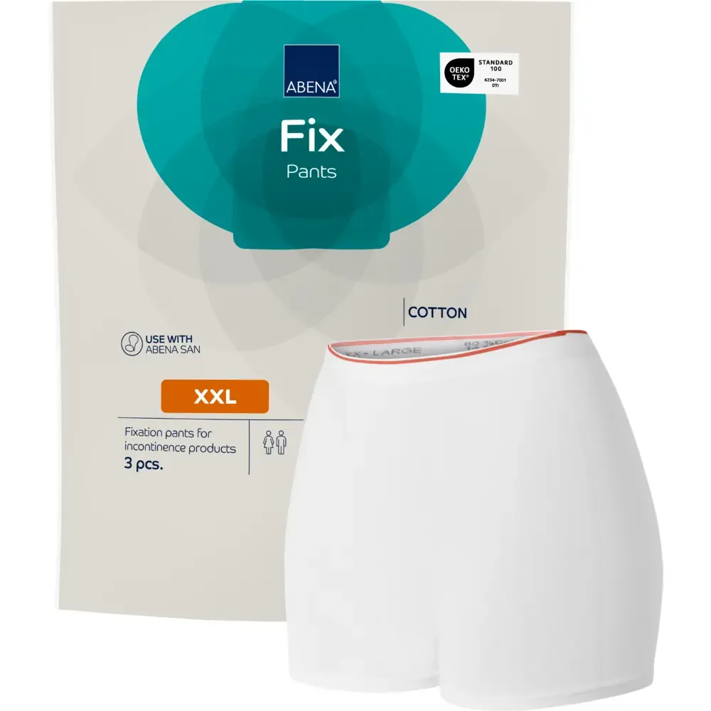 [1999911925] Abena Fix Prenda de fijación de algodón XXL - caja de 10 bolsas de 10 uds