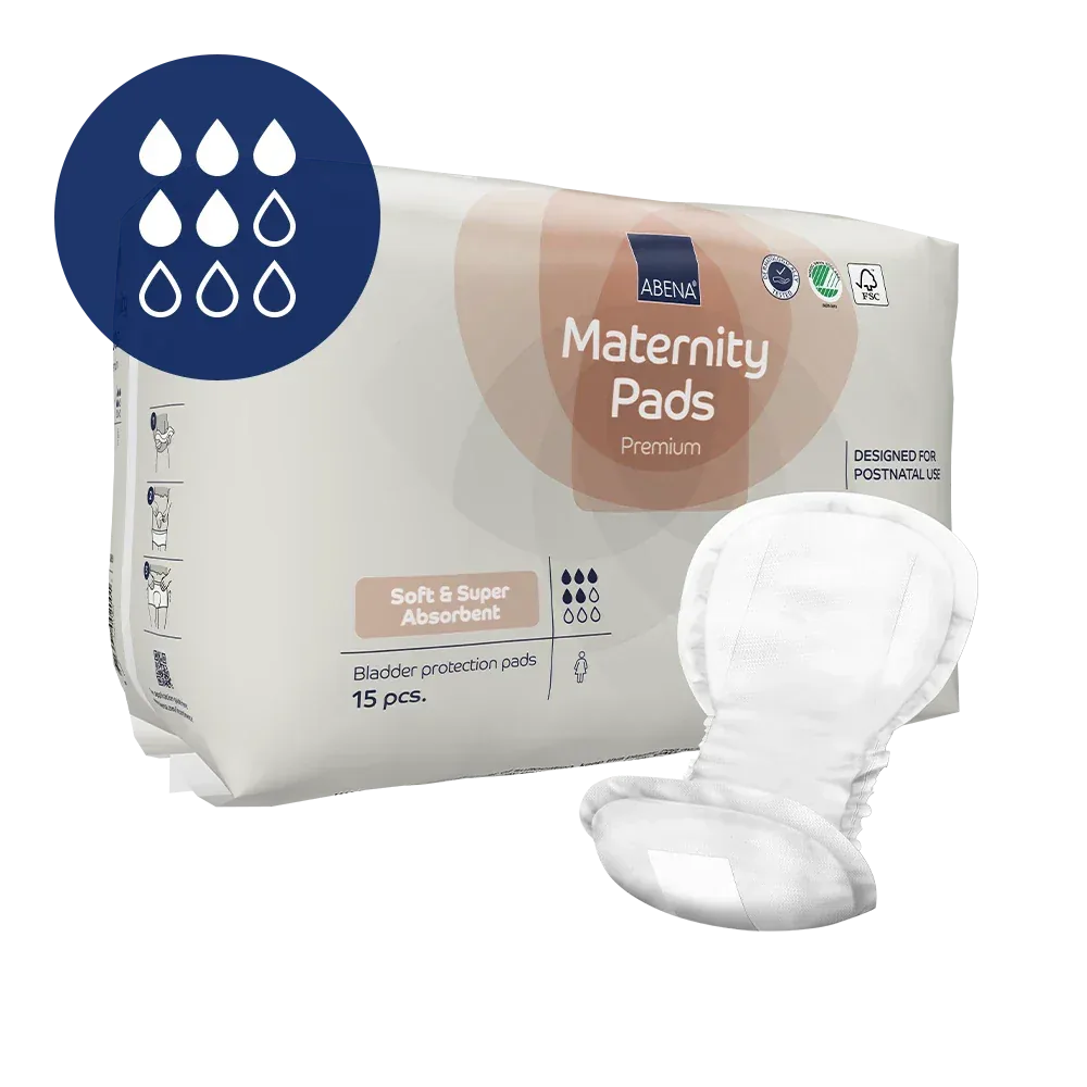 [1000022654] Abena Compresas Maternidad - caja de 18 bolsas x 15 uds