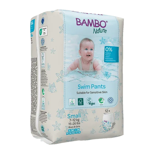 [1000024401] Bambo Nature pañales para el baño S (7-12kg) - caja de 10 bolsas x 12 uds