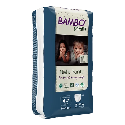 [1000024824] Bambo Dreamy pants para noche M (15-35kg) - caja de 6 bolsas x 10 uds