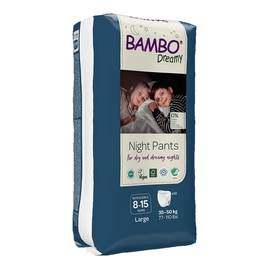 [1000024825] Bambo Dreamy pants para noche L (35-50kg) - caja de 6 bolsas x 10 uds