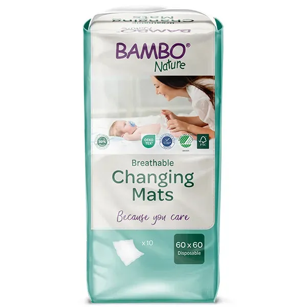 [1000019471] Bambo Nature cambiador 60x60cm - caja de 8 bolsas x 10 uds